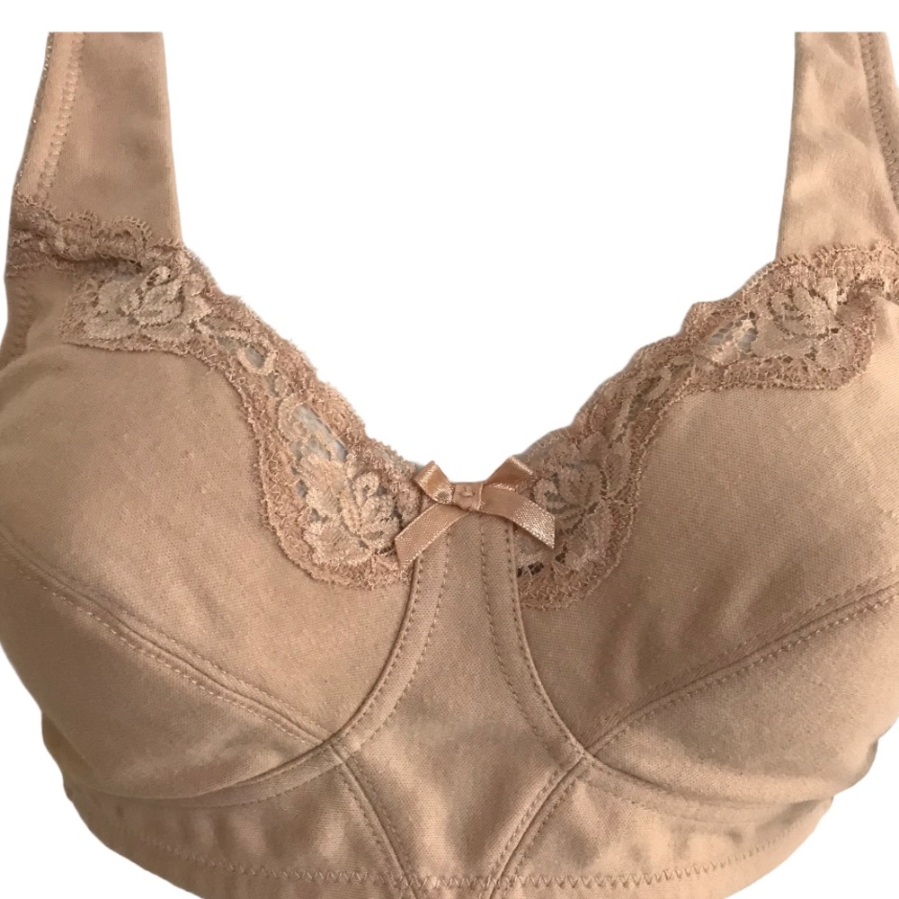 NATURANA Bra 34B Nude Wide Strap Non Padded Bra NWT
